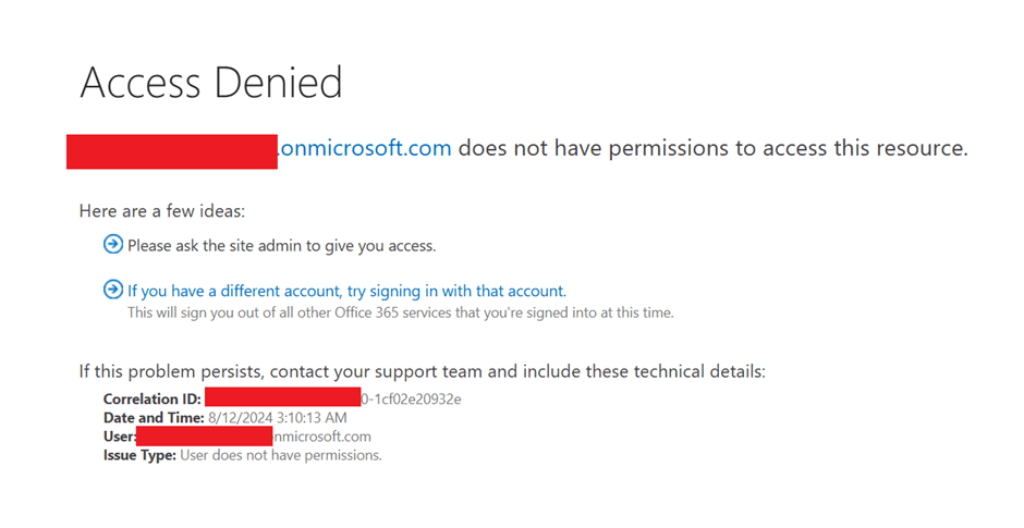 Issue when accessing Onedrive - Microsoft Q&A