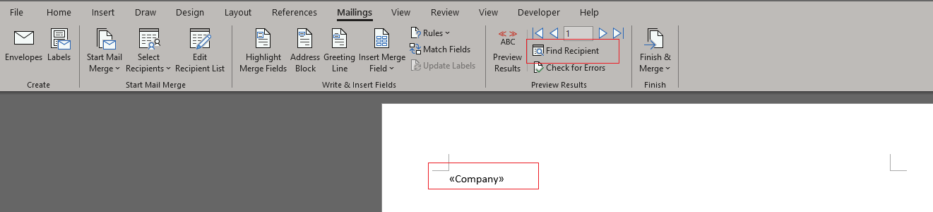 the Find Recipient tab is disabled. How do I enable it? - Microsoft Q&A