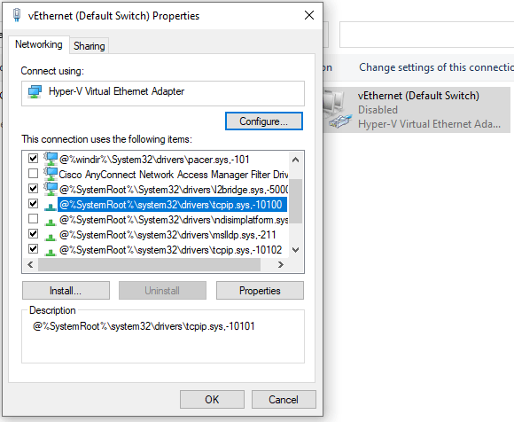 Network Properties on Win 10 build 19044 - Network Properties showing ...