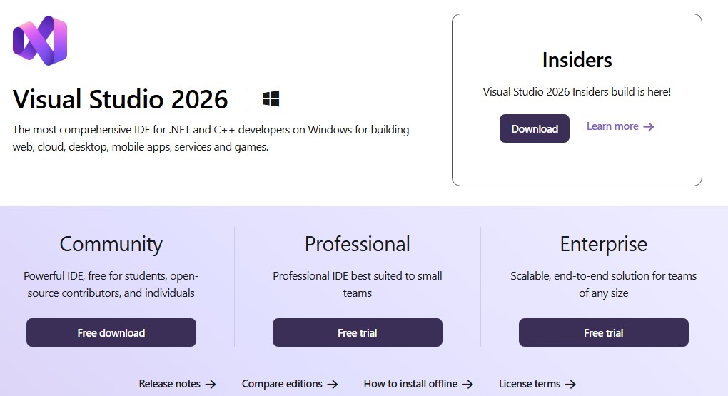 Visual studio download