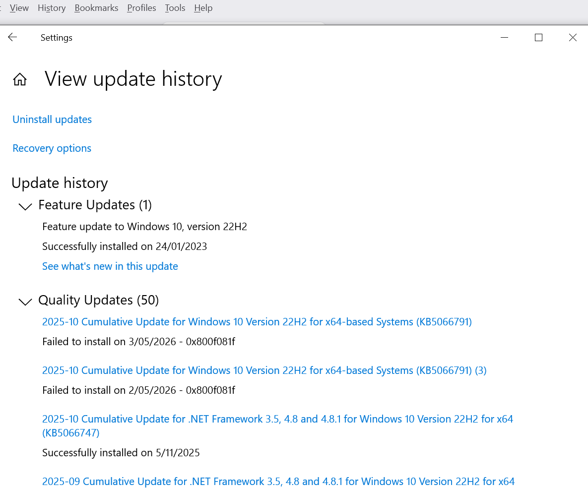 Windows 10 updates keep failing - Microsoft Q&A