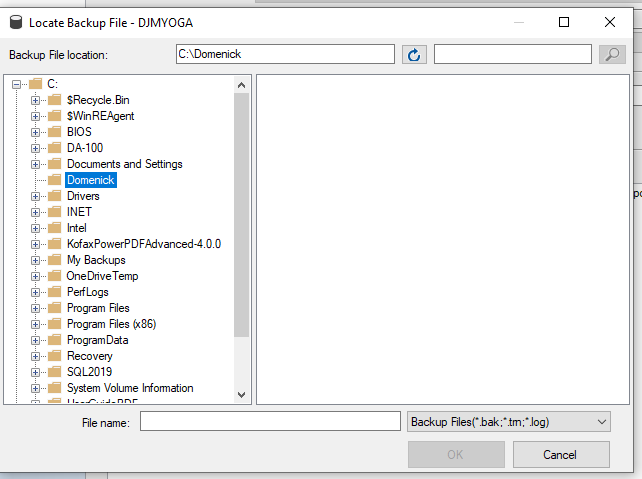 SQL Server will not allow me to restore .bak file - Microsoft Q&A
