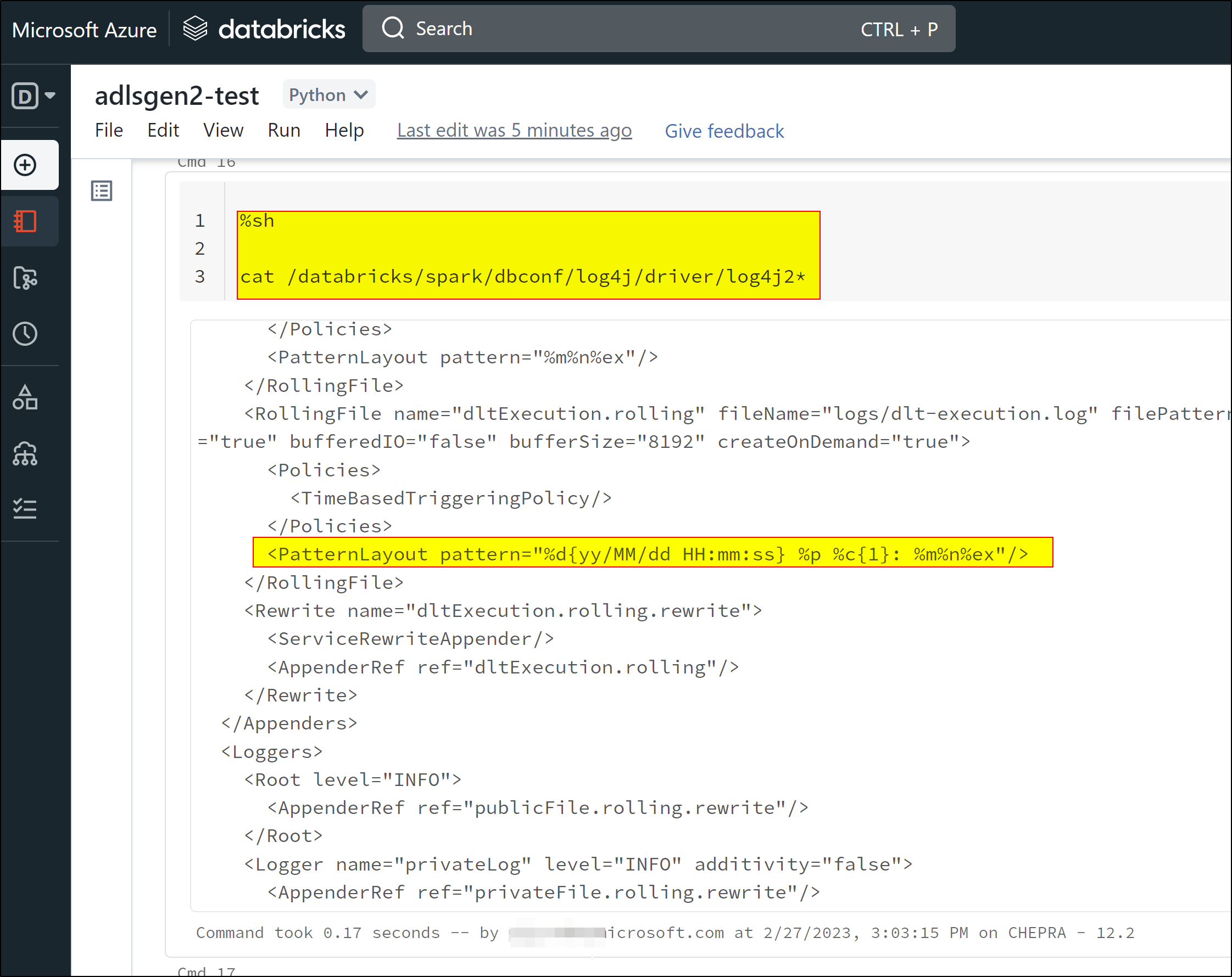 Databricks Audit Logs - g9wgnqb