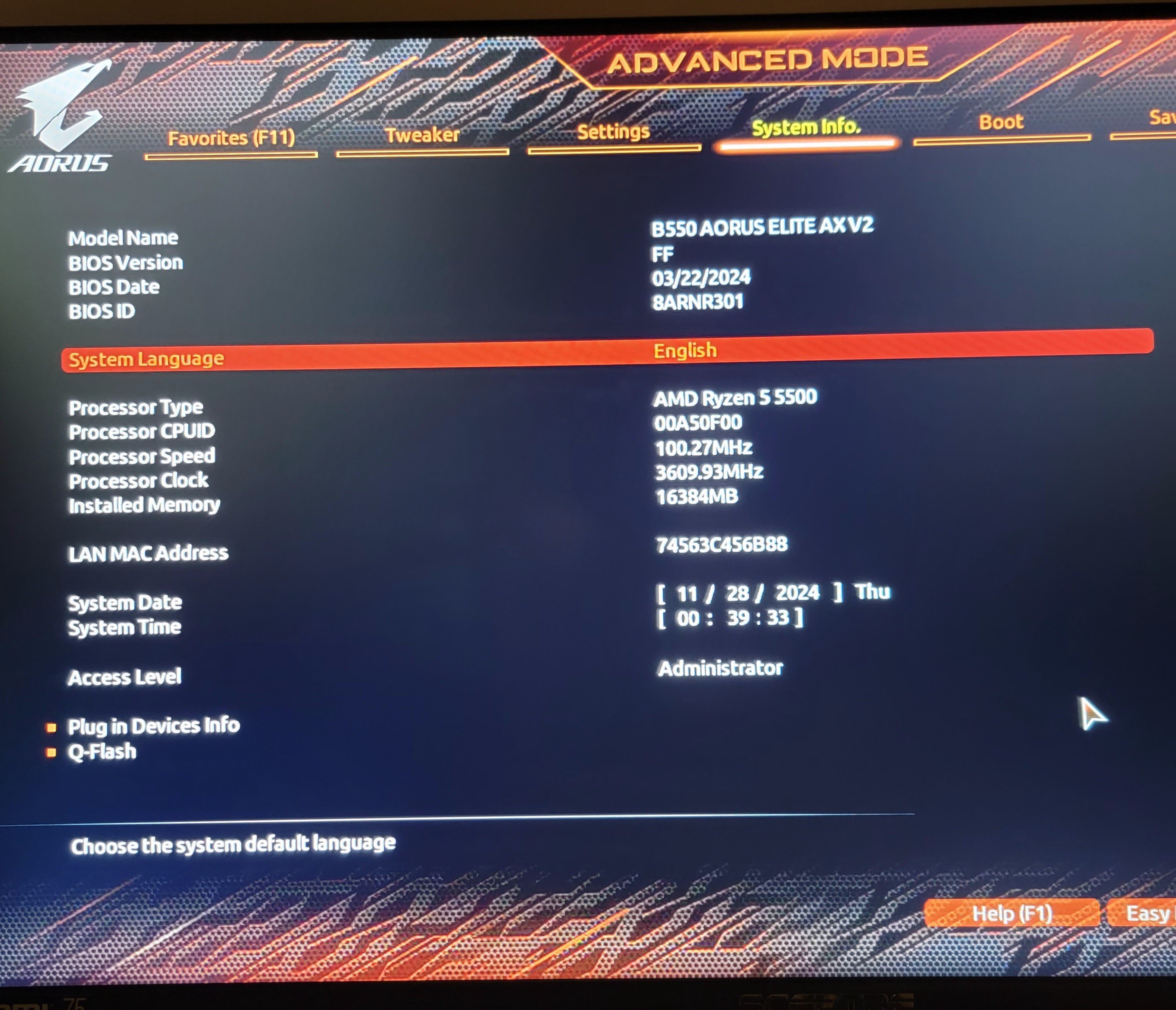 GigaByte Aorus B550M has no internet - Microsoft Q&A