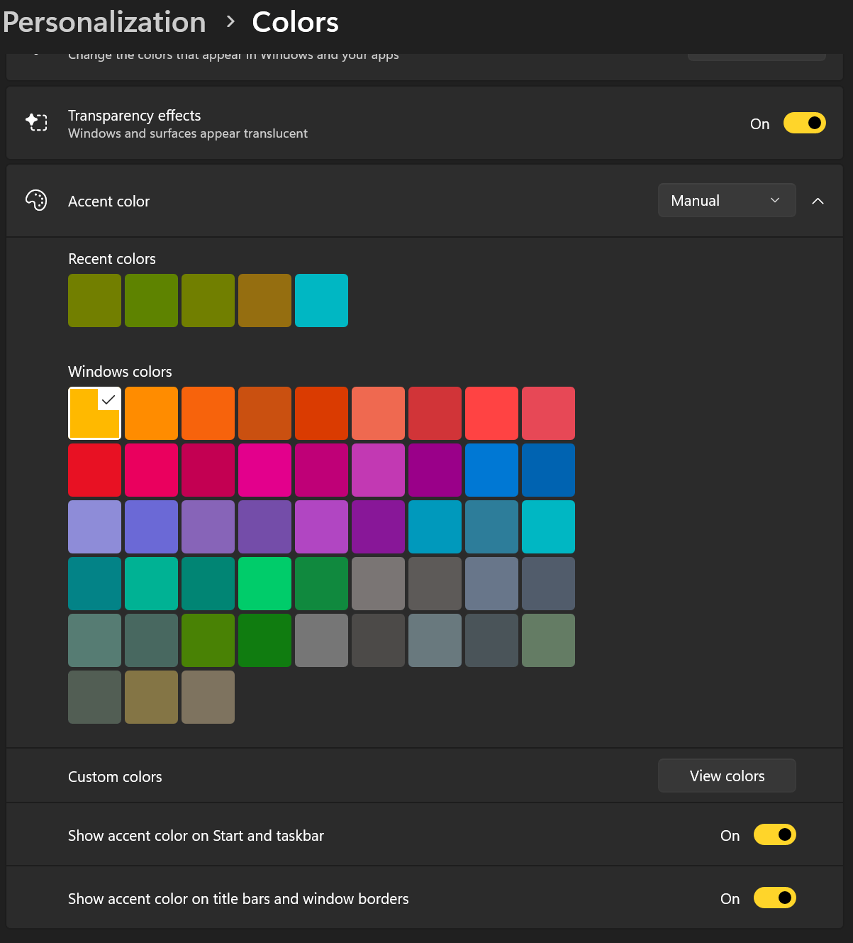 Is the inability to change taskbar color bug EVER going to be fixed ...