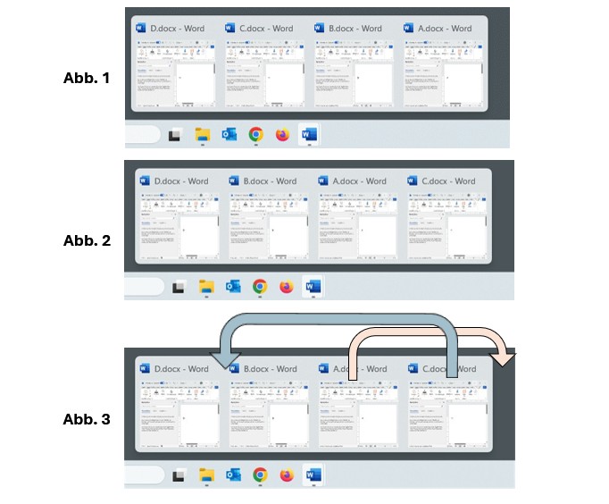 Wie kann ich die Reihenfolge Wordfenster ändern? Microsoft Q&A