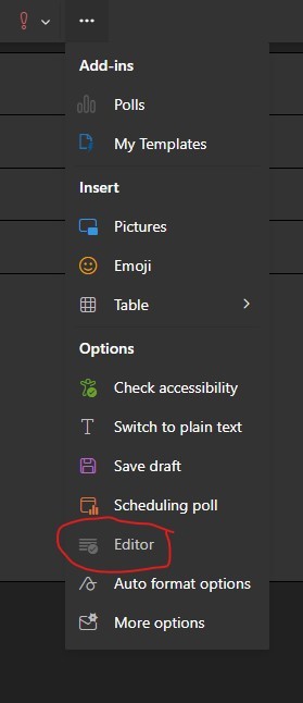 Outlook Web Editor is grayed out. - Microsoft Q&A