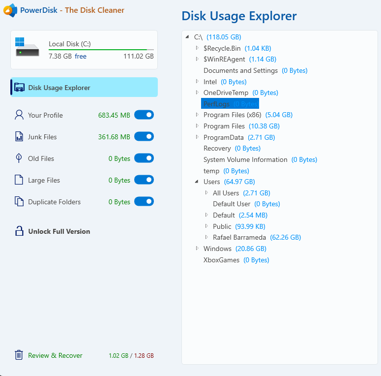 PowerDisk - PC Cleaner - Microsoft Apps