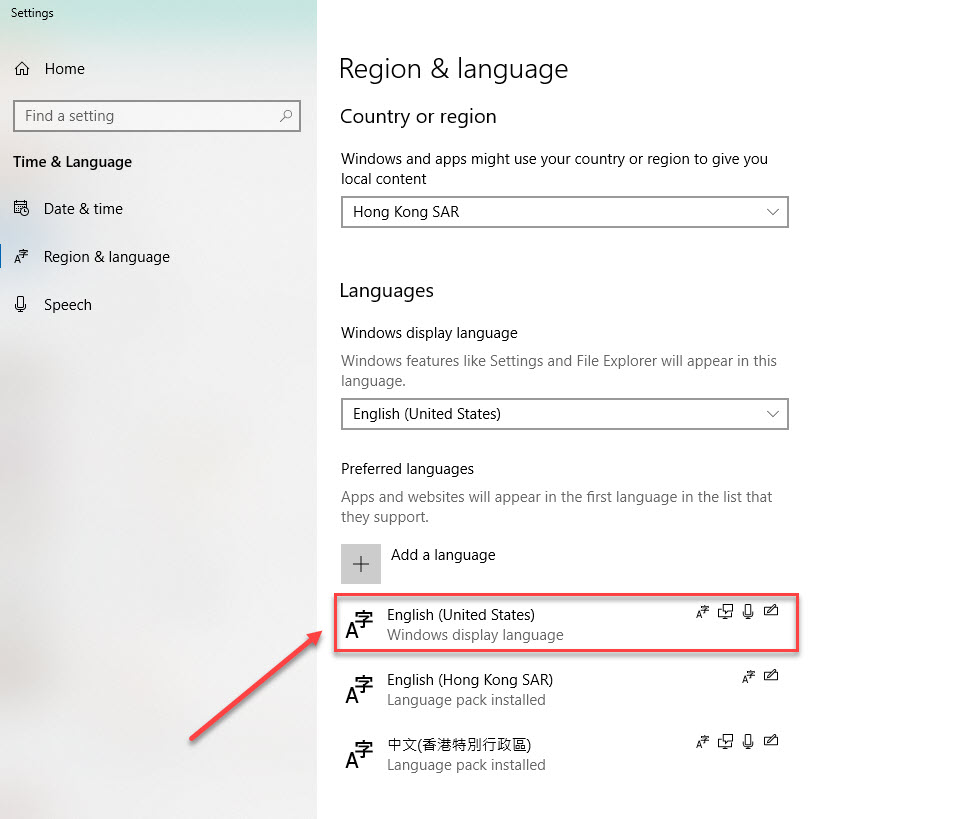 Windows Apps appear in non-English on Windows 10 - Microsoft Q&A