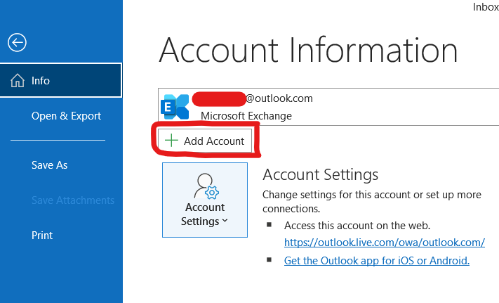 Adding my School email from a new computer, when there is an outlook ...