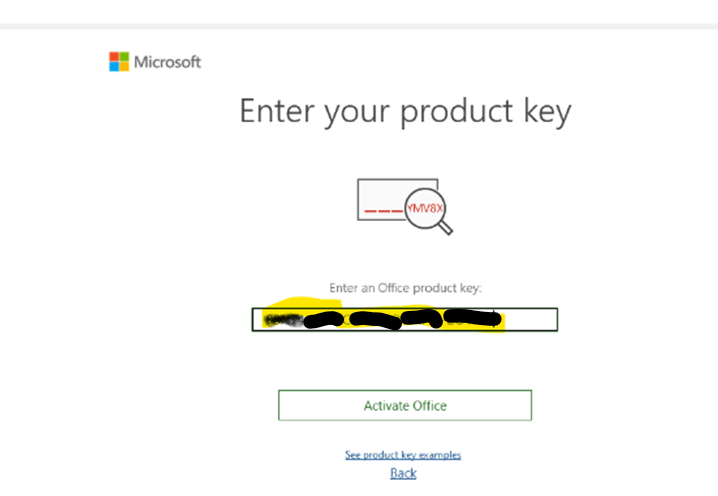 Cannot activate office product using work email : 