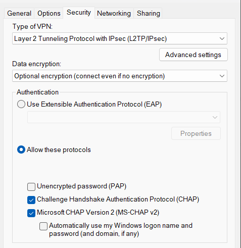 Windows 11 the connection between your computer and the VPN server 