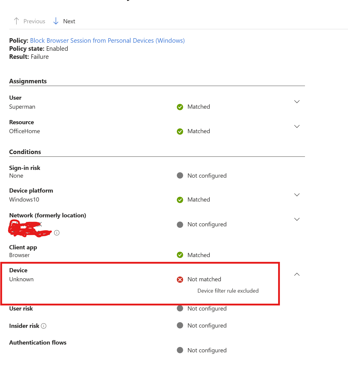CA policy enforcing users to use Edge browser on Co-owned devices ...