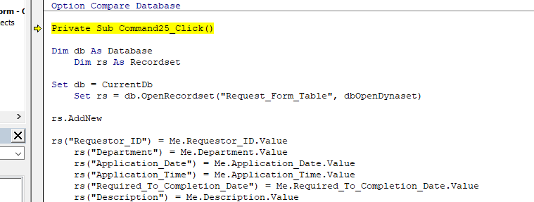 method and data member not found in MS access - Microsoft Q&A