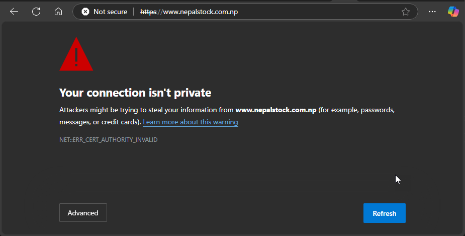 Can not open website but its working fine in google chrome - Microsoft Q&A