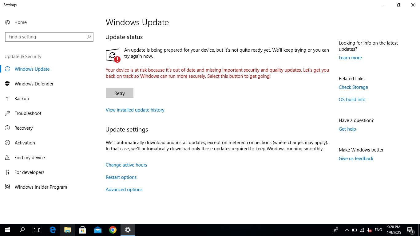 My Laptop isn't updating the software. - Microsoft Q&A