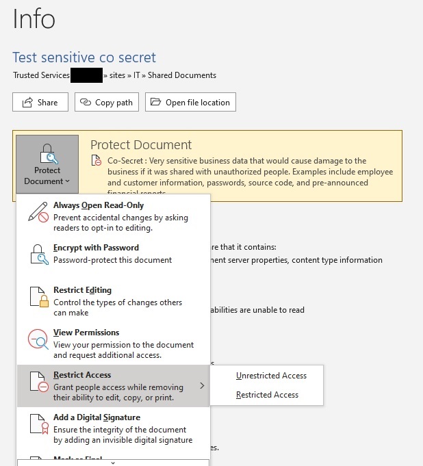 Unable open files with sensitive label in SharePoint Online - Microsoft Q&A