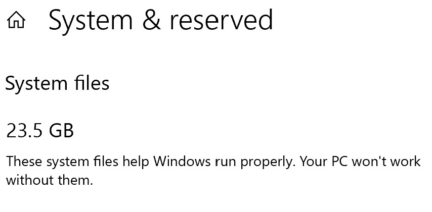 System files on Windows are using too much disk space!! - Microsoft Q&A