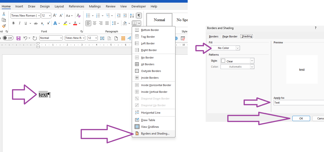 How to change the text background in word2016 - Microsoft Q&A