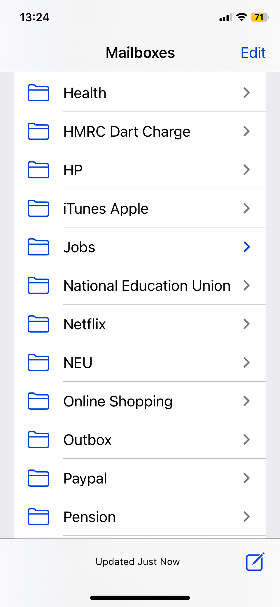 Outlook.com account mail folders not syncing with iPhone mail app ...