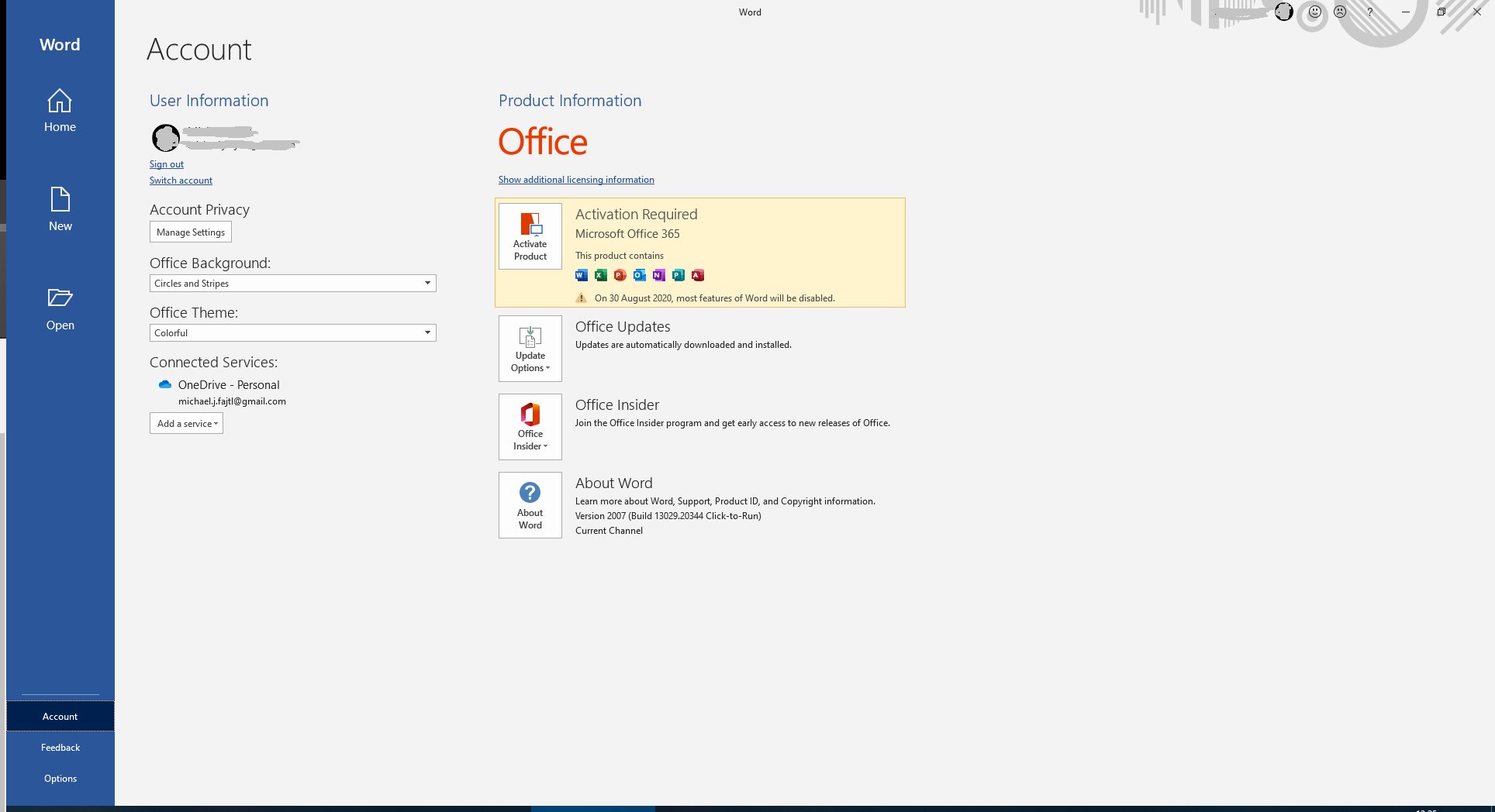 Help - Office software from Microsoft 365 Family fails to activate ...