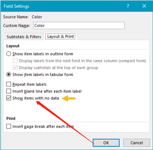 Excel pivot table value columns disappear on changing entries on source ...