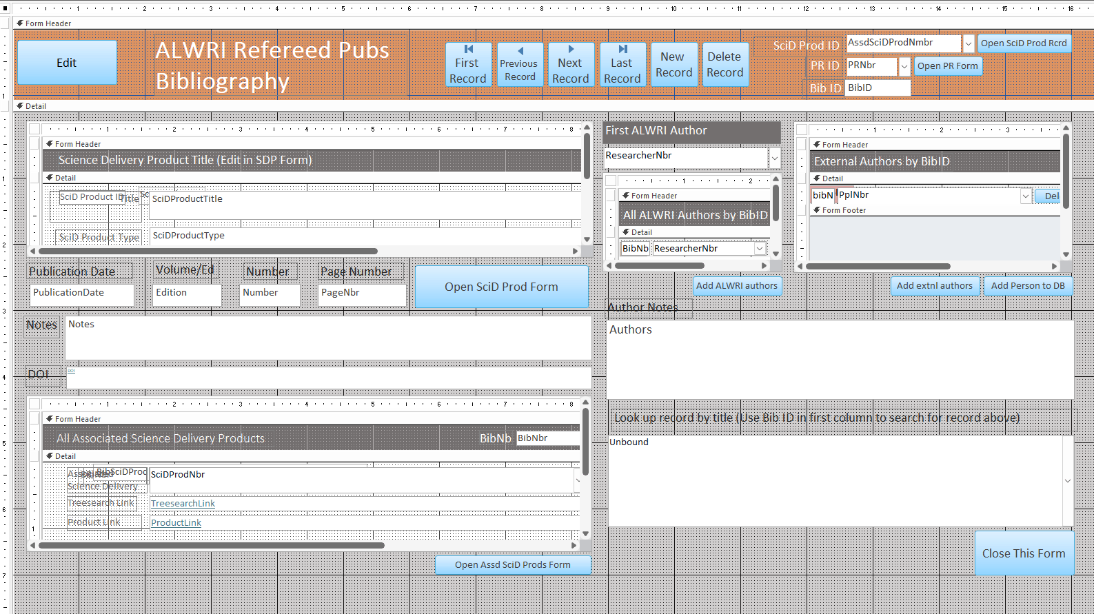 Form displaying some, but not all data entered into standalone subform ...