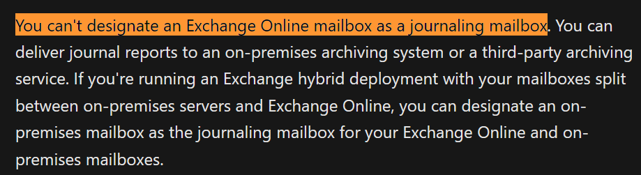 will journal mailboxes form the on-premises can be migrated to M365 ...