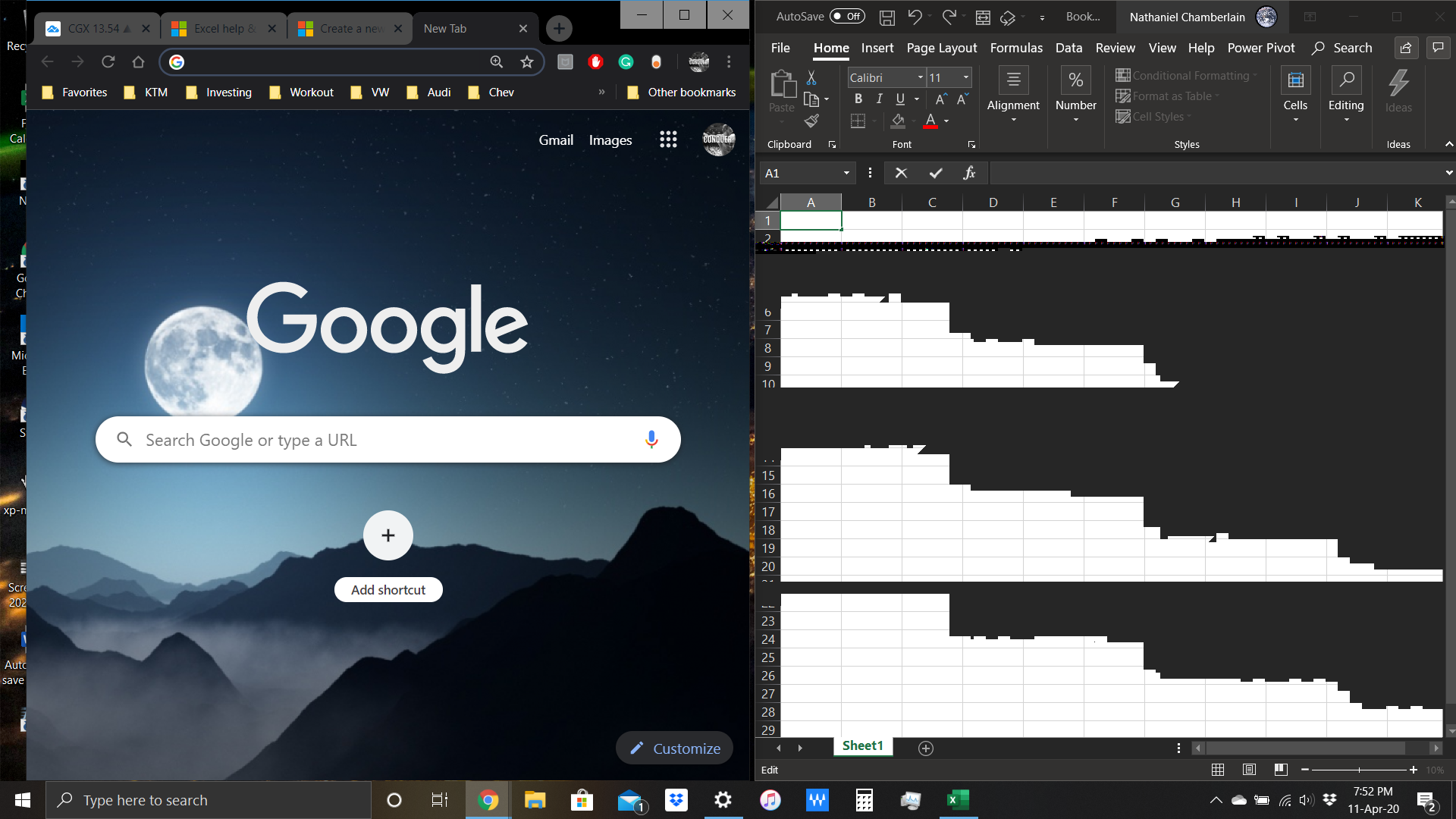 Excel - Grey Pixels Covering Screen - Microsoft Q&A