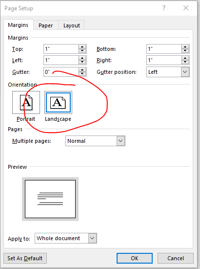 setup Document as Orientation "Portrait" and then custom Page Size as 4