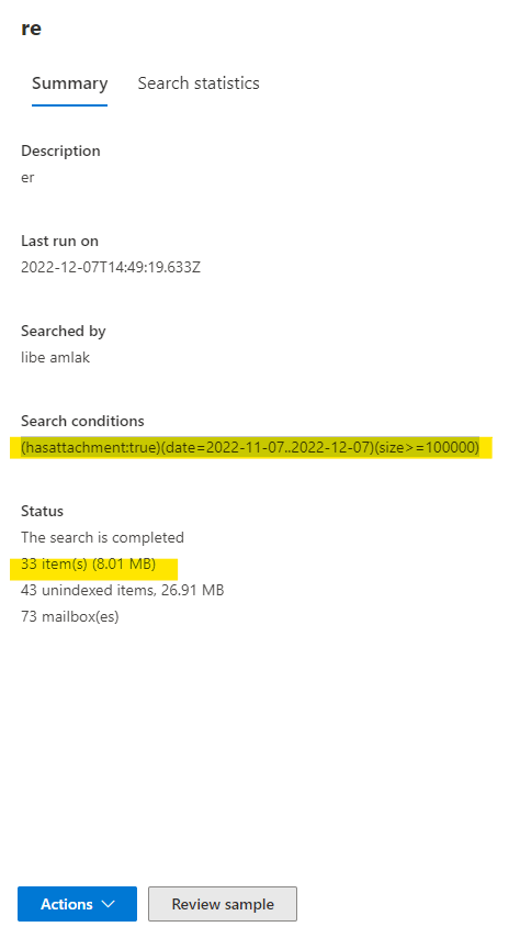 Need help with a query in content search - Microsoft Q&A