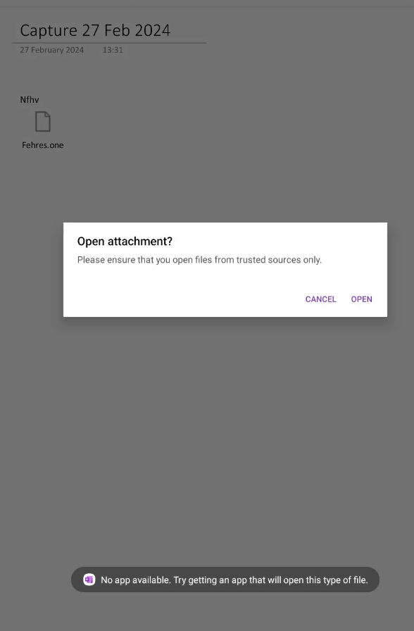 How do you open an existing Notebook on OneNote Android app because ...