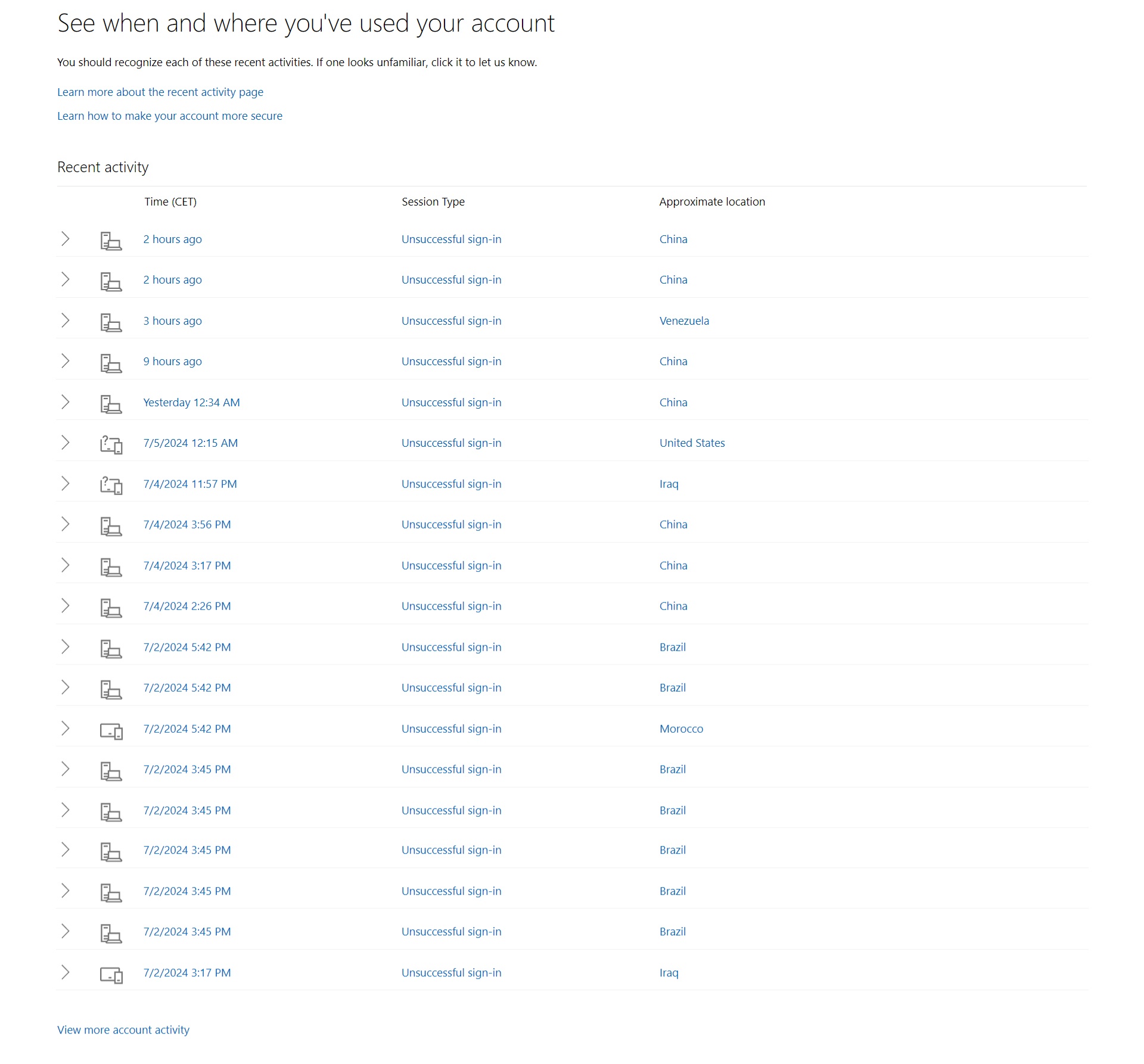 I've had around 20 sign-in attempts in the past 5 days. Is it normal ...