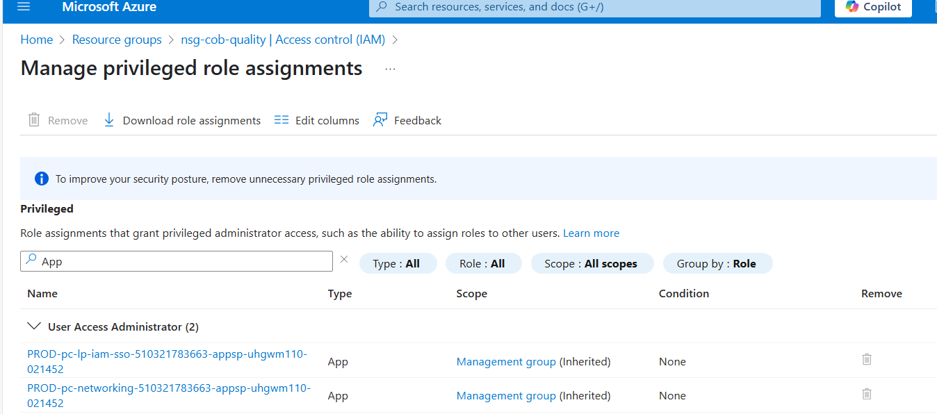 Role assignment issue with resource group - Microsoft Q&A