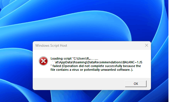 Windows Script Host Error - Microsoft Q&A