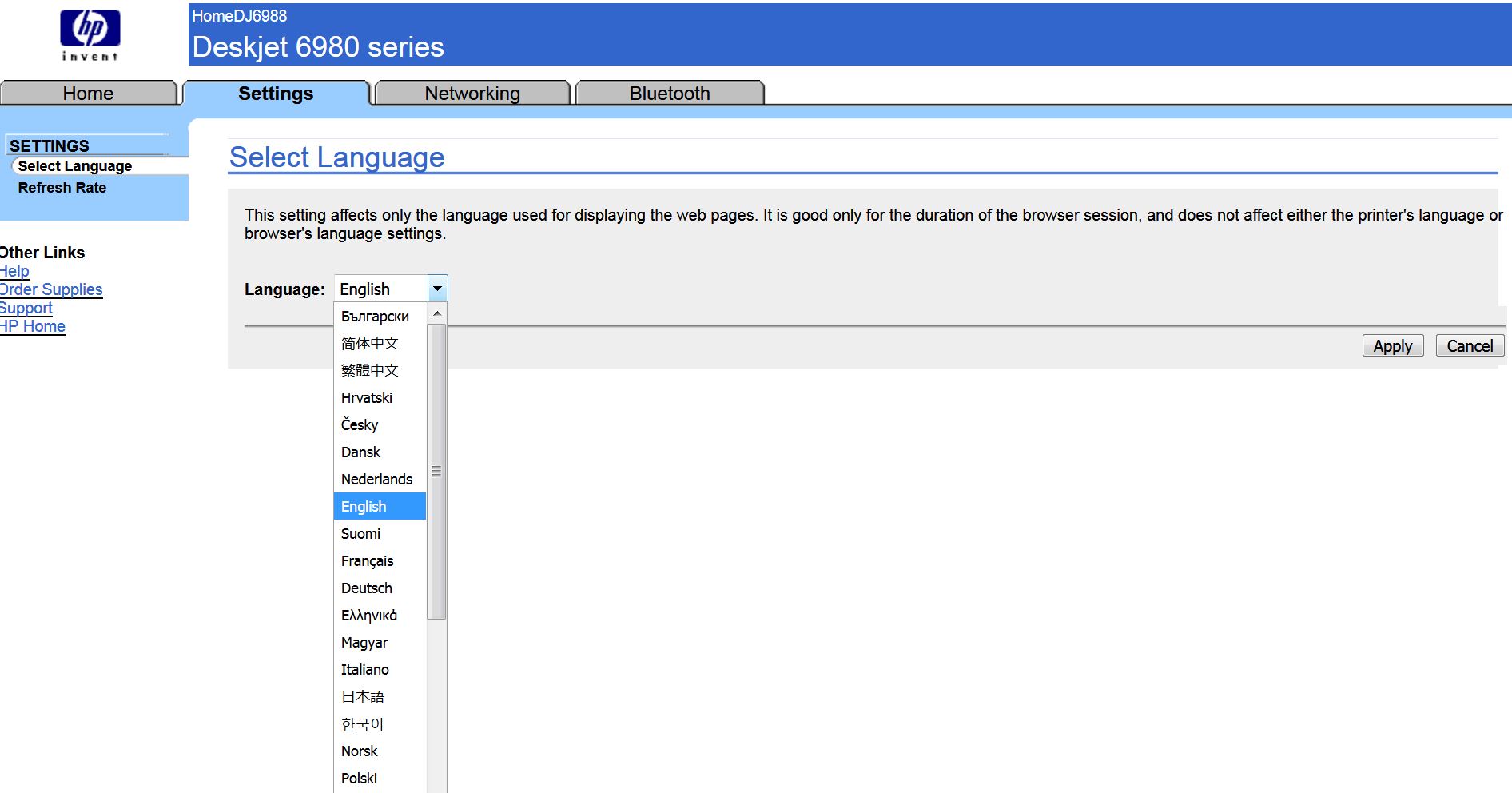 change priinter language to English - Microsoft Q&A