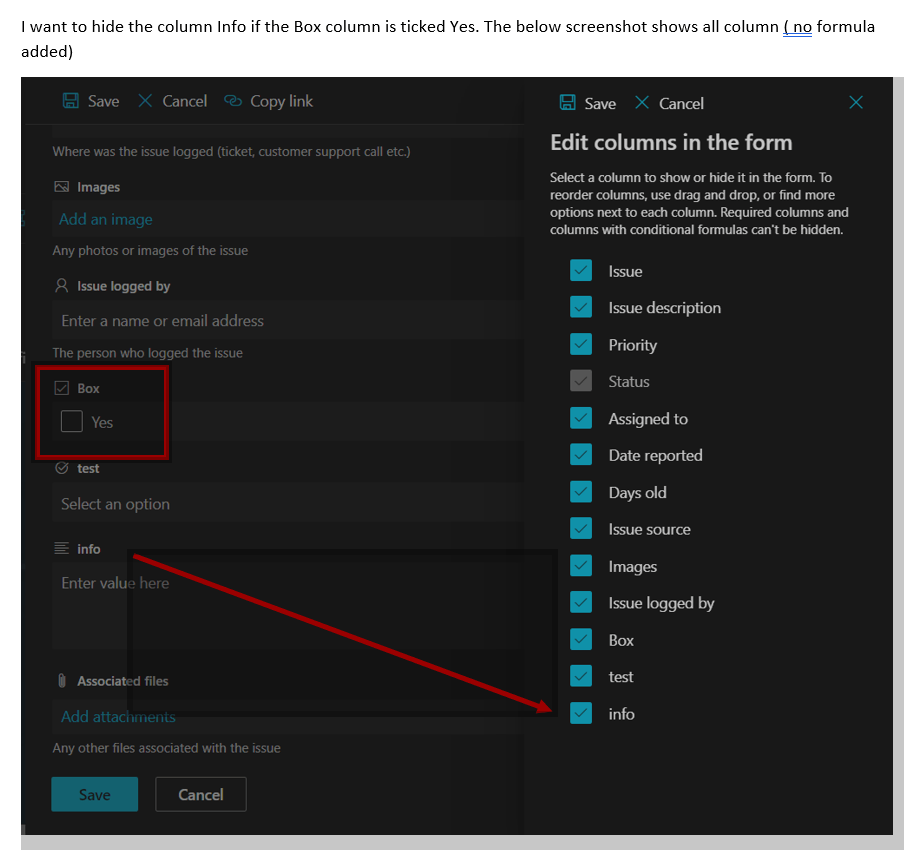 Show or hide columns in a list - Microsoft Q&A