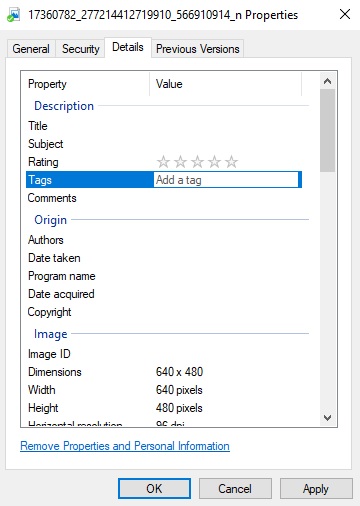 file metadata to organize photos and videos - Microsoft Q&A