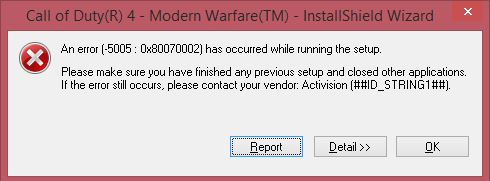 installing problem of call of duty modern warfare 4 - Microsoft Q&A