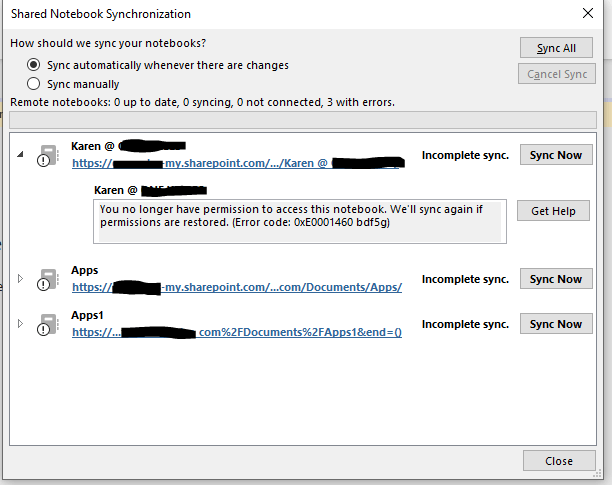 How to resolve sync errors in the OneNote desktop app? - Microsoft Q&A