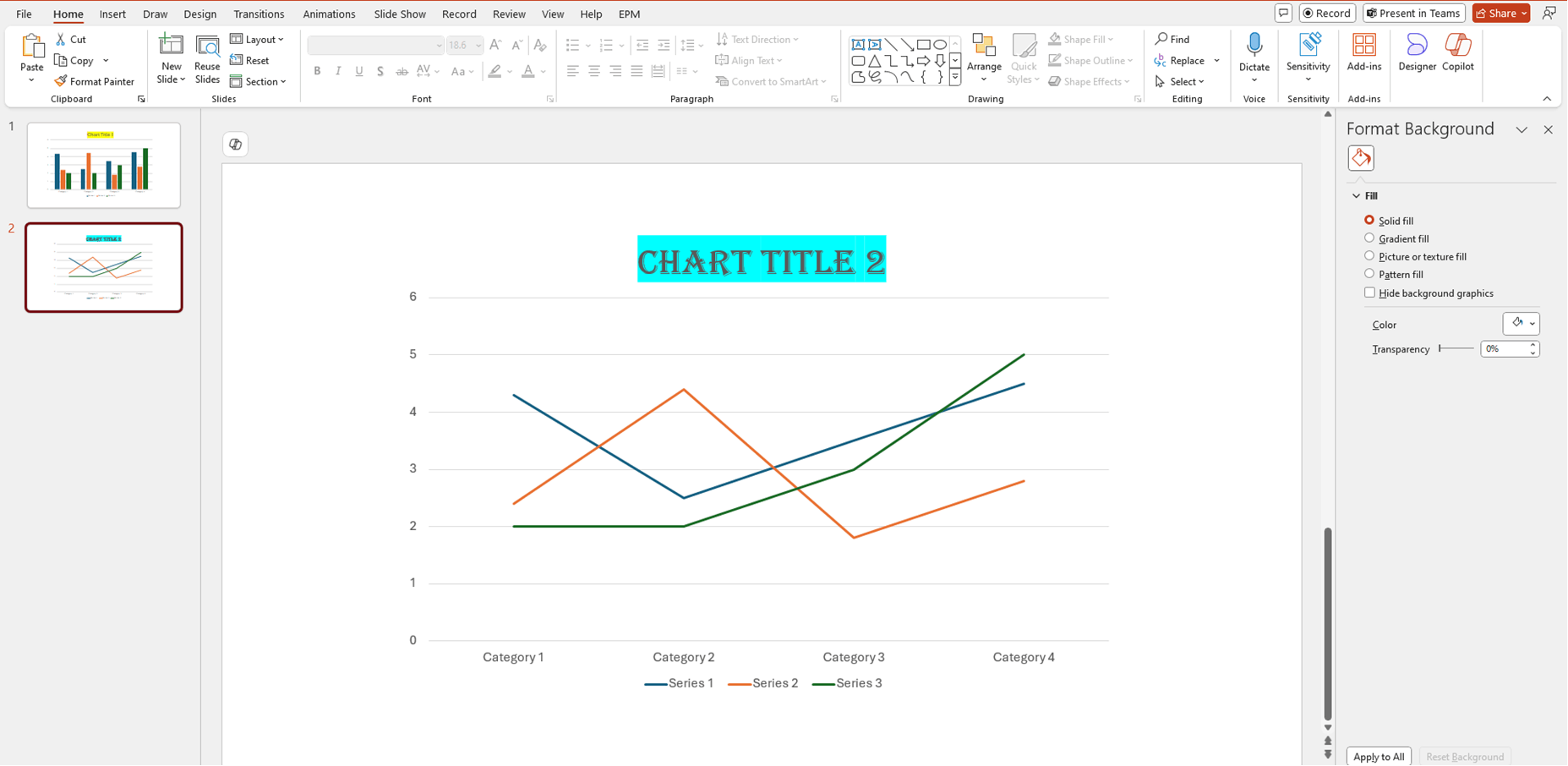 Saving title formatting in chart templates - Microsoft Q&A