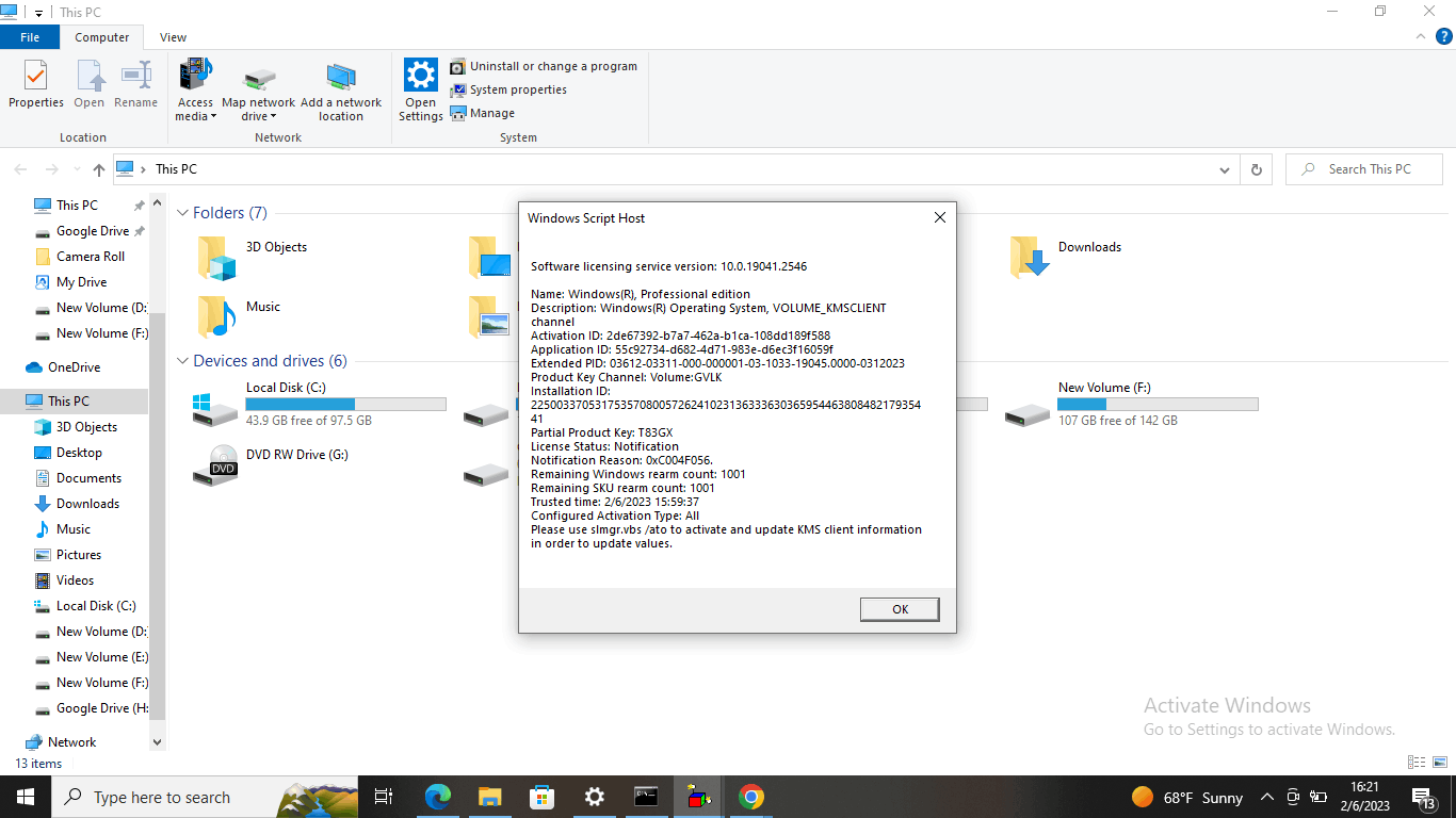 what is the product key of ID 00331 100000 00001 AA600 - Microsoft Q&A