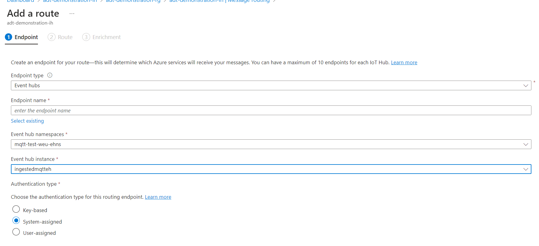 Azure IoT Hub Builtin Event Hub Endpoint Access Using Managed Identity