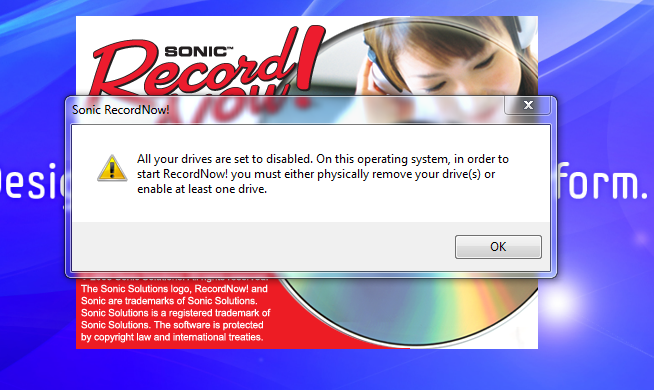 Logiciel gravure Sonic RecordNow! 7 ne s'installe plus sur Windows 7 ...