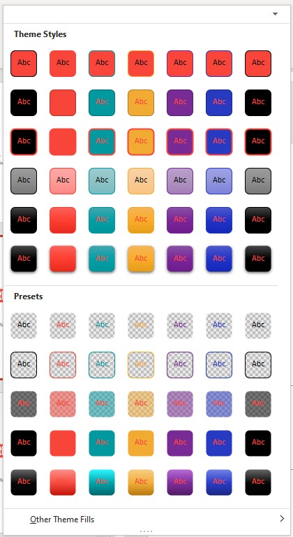 Changing shape styles - Microsoft Q&A