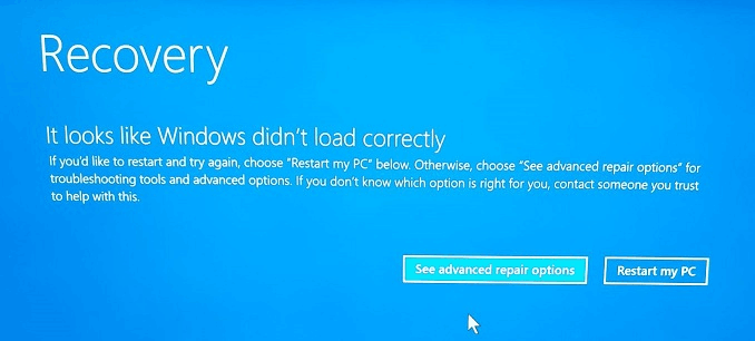Computer reboots when left locked, boots back up to Windows Recovery ...