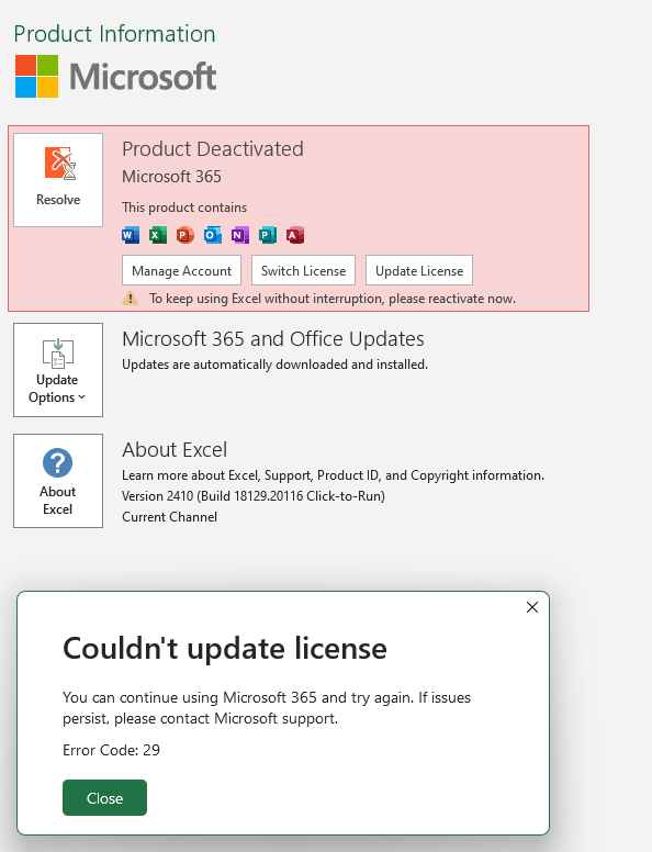 Unable to use Microsoft 365 - Microsoft Q&A