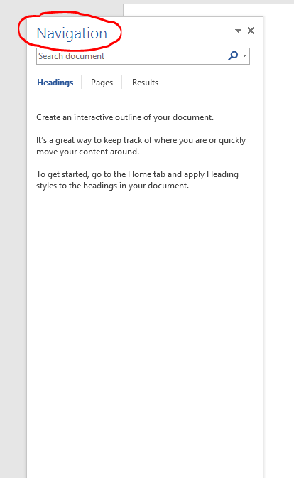 Stop MS Word Navigation pane floating - Microsoft Q&A