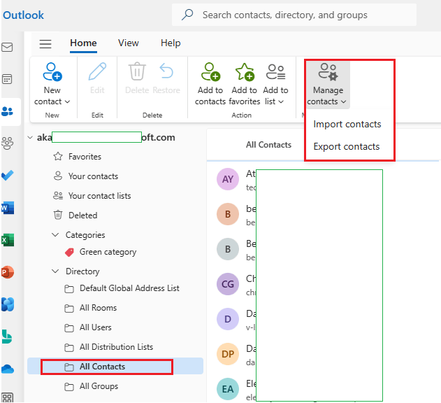Outlook Contact List Issues - Microsoft Q&A