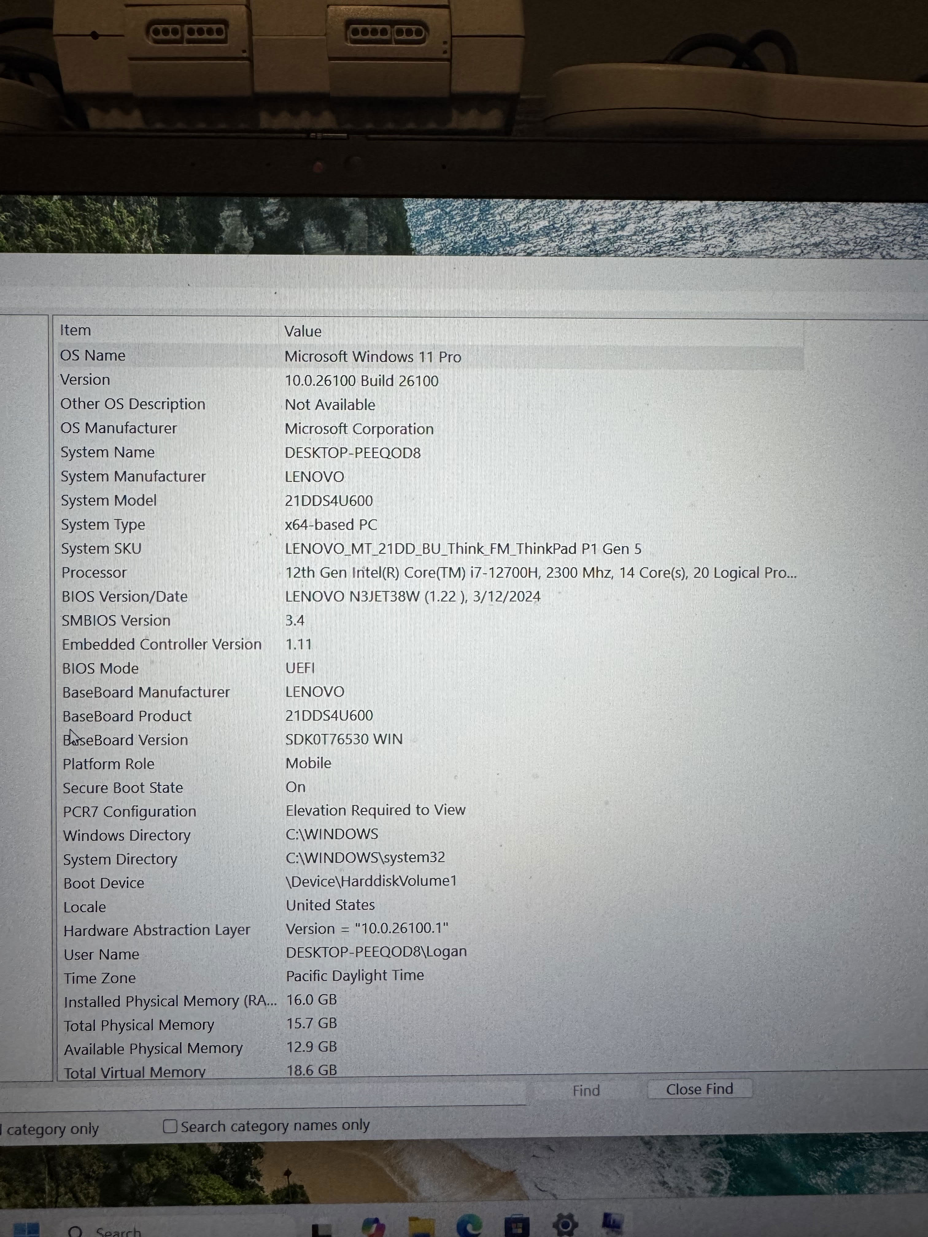 laptop info